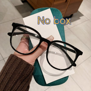 1pcs Minimalist Oval Full-Rim Glasses black PC frame with AC clear lenses great for computer and gaming.
