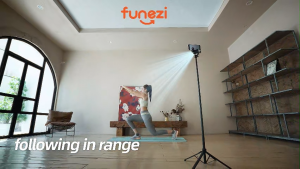 Funezi Gimbal Stabilizer For Phone Tripod 360 Rotation Auto Face Tracking Tripod Selfie Stick 3 in 1