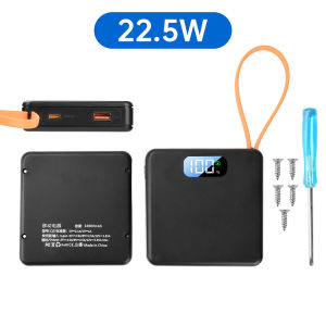 10W/22.5W 3-Cell 18650 Battery Case Detachable Solder-Free Mobile Power Bank Kit Convenient DIY Portable Charger