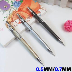 0.5/0.7mm Metal Mechanical Pencil 2B Automatic Pen Press Pen Automatic Pencil Supplies Stationery(1pcs)