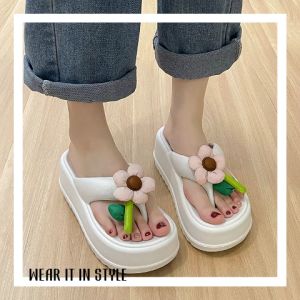 รองเท้าแตะสำหรับสุภาพสตรี - QLshop ของมัน ติดตัวติดลายดอกไม้สุดน่ารัก เป็นเครื่องมือและเข้ากับทุกการแต่งกายแฟชั่นฤดูร้อนเหมาะสำหรับผู้หญิงยุค