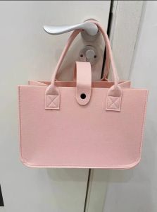 New Cartoon Felt Bag Customized Large Capacity Satchel Shopping Bag Thickened Mummy Bag Hundred Days Banquet Gift Gift Gift