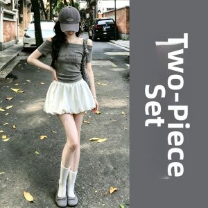 NIUVIES | Miu-style White Skirt Dress for Petite