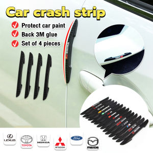 Jozoo 4pcs Car Door Anti-Collision Strip Rearview Mirror Sticker For Mazda Toyota Honda Mitsubishi