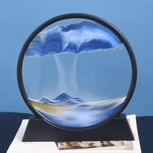 Tranh Cát Tròn 3D Chuyển Động - Tranh Decor trang trí Viền Trắng