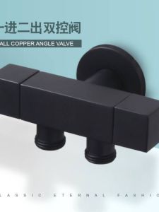 Vòi Chậu Giặt Máy Bằng Đồng Đen Vòi Chậu Giặt Máy Và Chậu Rửa Chén Hai Đầu Vòi Chậu Nước Lạnh Hai Đầu 4/6 Điểm