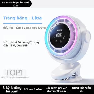 Remax | Quạt Bàn Sạc USB Im Lặng