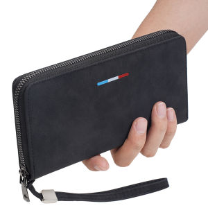 New Mens Long Wallet Zipper Design Multi-Card Slots Large Capacity for Phone & Coins High Quality Male Clutch Style