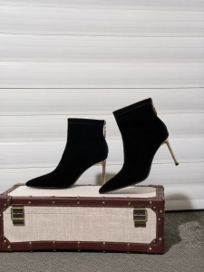 Josiny | Suede Stiletto Heeled Boots Slim Fitting Fall/Winter