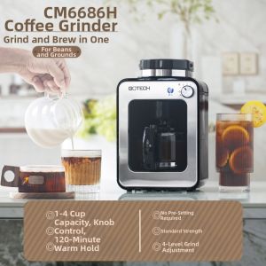 「China Plug」Home Fully Automatic Coffee Grinder and Maker with Bean and Powder Function