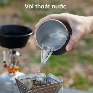 Bát Cắm Trại Ngoài Trời Bằng Cao Su Đạt Chuẩn Thực Phẩm Với Vòi Xả Miệng Rộng Vòi Dẫn Hướng Pha Cà Phê Nhỏ Giọt Bằng Tay - Dụng Cụ Cắm Trại Cần Thiết
