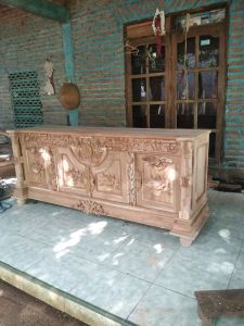 PROMO BUFET UKIR NUSANTARA .KAYU JATI.FREE SOFENIR