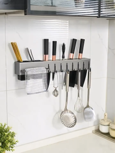 ที่เสียบมีด สแตนเลส  ที่แขวนมีดติดผนัง ที่แขวนตะหลิว ที่เก็บมีด ที่เก็บช้อนส้อม ที่วางมีด ติดตั้งง่ายกันสนิม พร้อมส่ง