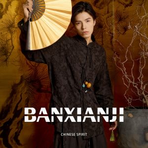 New Chinese Style Long Sleeve Shirt Half Leisure Collection Ladies Tang Suit Outerwear Floral Pattern Mens Autumn Fashion
