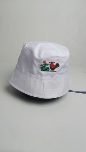Topi Bucket Pria Wanita Dewasa Vintage Motif Bordir Ayam Jago