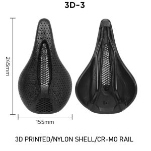 BUCKLOS 3d Printed Saddle 143MM 155MM 3d Bike Saddle Breathable Road Bike Seat Cushion Ultralight Racing Bicycle Seat