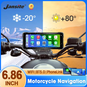Jansite Motorcycle DVR IPX7 Waterproof Wireless Carplay Android Auto Display IPS Screen Portable GPS Navigation Monitor