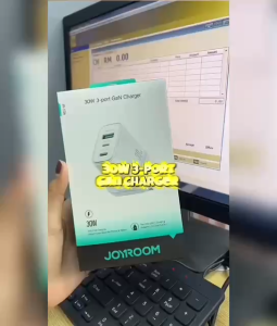 Joyroom 30W GaN Smart Charger JR-TG6 | 3 Port Fast Charging USB Adapter for iOS Android Devices