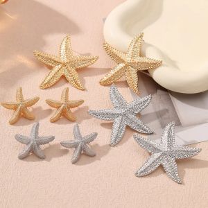 Cross-border Hot Sale Summer Starfish Earrings Simple Fashion Trend Starfish Element Womens Earrings