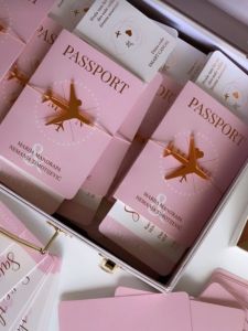 European-Style Paper Custom Color Text Style Passport Ticket Invitation Wedding Invitation Birthday Party Card