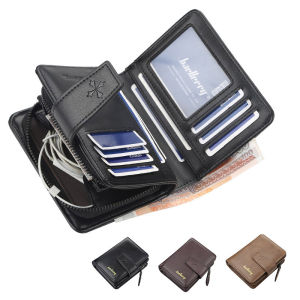 กระเป๋าเงินใส่บัตรหนัง PU กระเป๋าเหรียญขนาดเล็กผู้ชาย