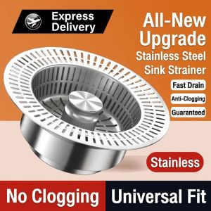 [Premium Upgrade] Gen 3.0 Pop-Up Kitchen Sink Drainer | 304 Stainless Steel Anti-Odor & Pest-Proof Strainer (110mm Universal)