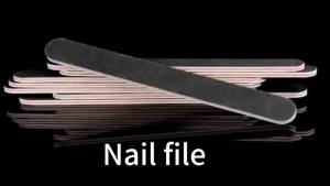 10pcs Professional Double-Sided Nail Files 100/180 Grit - Black Emery Boards for Manicure Pedicure & Acrylic Nails