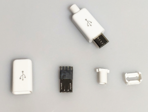 10 Sets Micro USB 4Pin 5Pin Male Connectors Plug Black White Welding Data OTG Line Interface DIY Data Cable Accessories