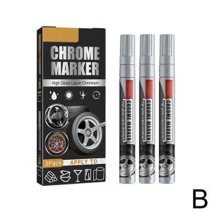 3pcs Car wheel Chrome Paint DIY Repair marker auto permanent waterproof repair scratch remover Paint pen Chrome Mirror Marker