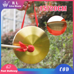 Small Hand Gong Chinese Folk Musical Instrument Copper Opera Gong with Drumstick Kids Toy