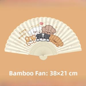 Summer Foldable Mini Fan Cute Traditional Chinese Style Portable Bamboo Cartoon Fan Ideal for Children Easy Carry Cute Fan