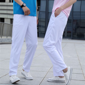 White Loose Fitness Pants Quick Dry Breathable Womens Sport Trousers Spring Summer Autumn Square Dance Pants New Arrival