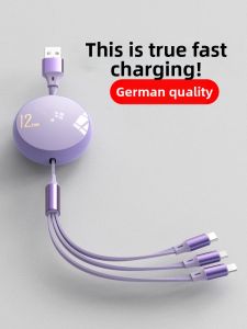 ZILAIXIU | Fast Charging Stretchable 3-in-1 Charging Cable 120W