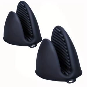 1Pair Oven Mitts Silicone Heat Resistant Pinch Mitts Anti Scalding Non Slip Gloves Clips Pot Holder Cooking Baking Oven Mitts