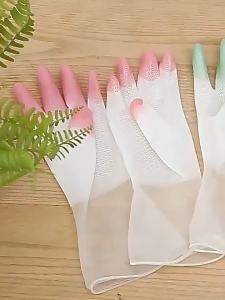 พร้อมส่ง ถุงมือล้างจาน ทำความสะอาด กันน้ำ เหนียวและทนทาน