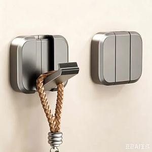 New Foldable Wall Hook Punch-free Hidden Door Key Hooks Towel Hanging Rack Kitchen Bathroom Towel Hanger Coat Clothes Hooks