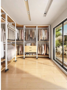 BEIJUBANG | Lockable Omni-directional Wheels Open Metal Clothes Rack