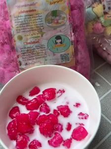 Home Made 100% แป้งทับทิมกรอบ ไส้แห้วสีแดง - สดใหม่ สะดวก ง่าย นุ่มกรอบ อร่อยเพลิน