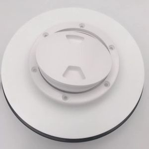 RYSJM | Black White 4/6/8 inch ABS Plastic Round Boat Out Deck Plate Inspection Access Hatch Cover Deck Plate Non Slip for Boat RV Yacht