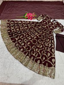[PRE-ORDER] BEAUTIFUL PARTY WEAR FLAIR GOWN WITH DUPATTA (ETA:2023-06-09)15 TO 20 DAYS DELIVERY