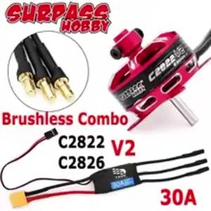 SURPASS HOBBY | Combo Động Cơ Không Chổi Than Surpass Hobby V2 C2822 C2826 Với ESC 30A 14 Cực Dành Cho Máy Bay Đa Rôto Máy Bay Cánh Cố Định Phụ Kiện Máy Bay Không Người Lái RC