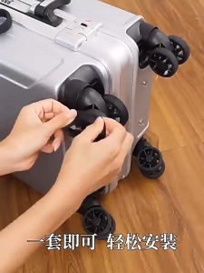 Luggage Wheel Cover Silicone Suitcase Casters Protector Reduce Noise Anti-Wear Elastic Travel 4PCS Set
