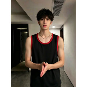 OUMULONG | Color Block Simple and Breathable Tank Top for Men