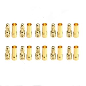 Bộ Đầu Nối Hình Viên Đạn 35mm Mạ Vàng Bộ Đầu Nối Hình Viên Đạn Nam & Nữ Cho Động Cơ ESC Pin RC Lipo - Tùy Chọn 2/5/10 Cặp
