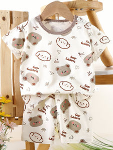 Cotton Childrens Summer Short Sleeve Set
