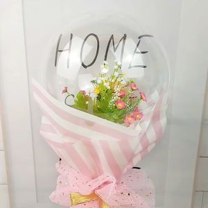 Kertas Buket Bunga Motif Stripe Garis Buket Bunga Flower Wrapping Cellophane KB6046