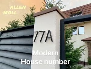 152mm Floating House Number Letters Big Modern Door Alphabet Home Outdoor 6 in.Black Numbers Address Plaque 0-9
