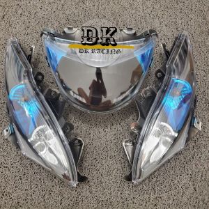 TERLARIS REFLEKTOR LAMPU DEPAN MIO J COSTUM BIRU SET LAMPU SEN MIO J COSTUM BIRU