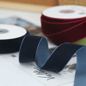 Ruy Băng Nhung Diy Handmade Nút Bướm Nhung Trang Trí Bề Mặt Màu Nguyên Chất Lụa Nhung Satin Dệt Dây Vải Gia Đình