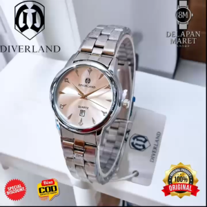 Jam Tangan DM55332 Wanita Diverland Elegan – Desain Mewah Two Tone Quartz Analog Tali Stainless Steel Tahan Air Cocok untuk Gaya Formal-Kasual